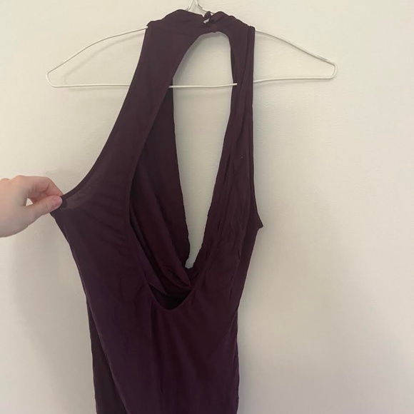 Purple Swoop Neck Top - Picture 3 of 3